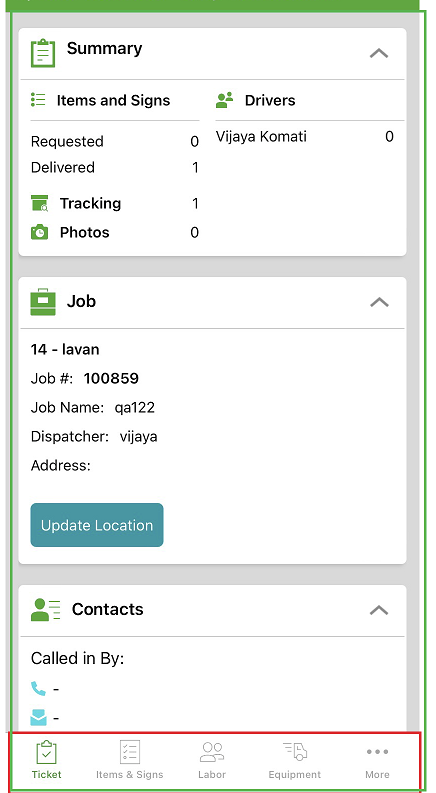 Equipment Tracking feature – TCR Software